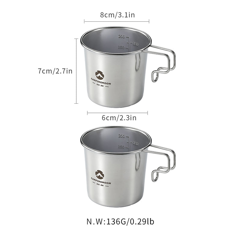 CampingMoon 304 Stainless steel Sierra Cup 210ML